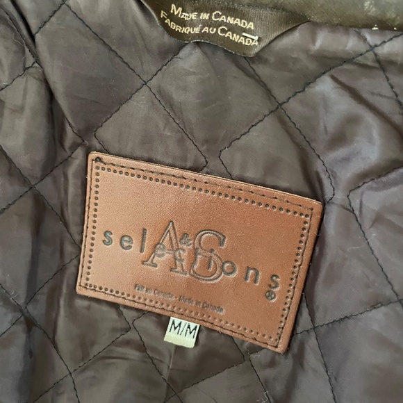 Vintage Brown Belted Leather Jacket | Asymetrial Zipper Closure Medium - Picture 10 of 11